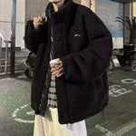 Trendige Y2K Winterjacke mit Lammwolle im Harajuku-Stil