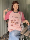 Y2K Lässiges Vintage-T-Shirt mit Erdbeerprint für Frauen
