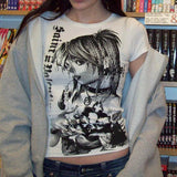 Anime Streetwear O-neck 90s Misa Tops Women Harajuku Clothes