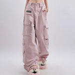 Rosa Y2K Cargo-Hosen mit Oversize-Schnitt