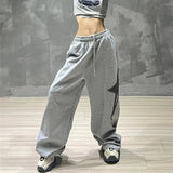 Hoch taillierte Jogginghose mit Stern-Design