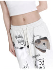Bequeme Soft-Girl Jogginghose mit süßem Hundeprint