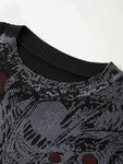 Gothic-Pullover mit Skelett-Print für einen düsteren Look