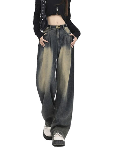 High-Waist Baggy Jeans im Y2K-Stil für Frauen