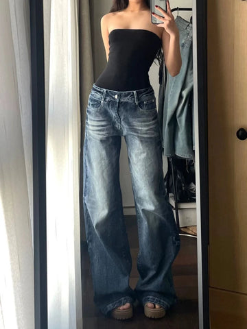 Vintage Y2K High-Waist Schlaghosen für einen Trend-Look