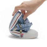 Denim-Sneaker emo patchwork hellblau stil emo