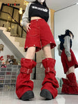 Damen Jeans mit weitem Bein und hoher Taille im Y2K Stil