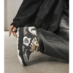 Y2K Chunky Sneakers in Grau & Schwarz Perfekt für edgy Looks und alternative Mod