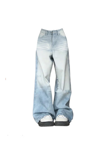 Damen Baggy Jeans im Y2K-Stil mit weitem Bein