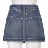 Y2K Aesthetic Vintage Jeansrock - Trendiger Minirock im Denim-Look