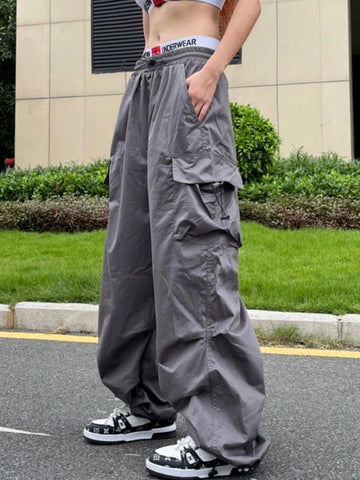 Oversize Y2K Cargo-Hose mit Taschen für Streetwear-Look
