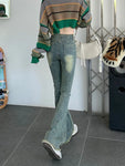 Flare-Jeans für Damen - High-Waist im Y2K-Stil
