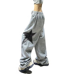 Hoch taillierte Jogginghose mit Stern-Design