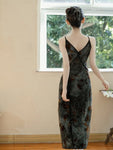 Chinesisches Blumen-Jacquard-Kleid