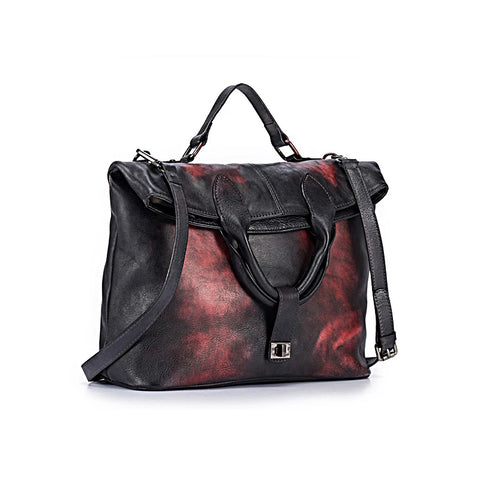 Trendige Vintage-Ledertasche im Gothic-Stil für Damen