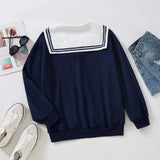 Pullover e-girl Schrift rosa japanischen Schulmädchen Stil
