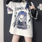 T-Shirt e-girl mit Manga-Print Gothic-Mädchen
