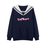 Pullover e-girl Schrift rosa japanischen Schulmädchen Stil