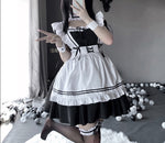 Set Maid Uniform Japanisch Schwarz Weiß Kleid Frauen