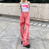 Hose e-girl rosa original patchwork