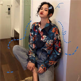 Shirt e-girl mit Cartoon-Print Oversize-Schnitt