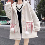 Wollfleece-Jacke im Gothic-Stil Lolita Japanisch