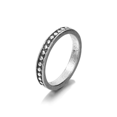 Minimalistischer E-Girl-Ring aus Silberstahl