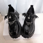 Gothic-Schuhe mit glänzendem Plateau