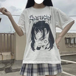 T-Shirt e-girl im Manga-Stil waifu satanist