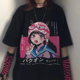 T-Shirt e-girl oversize Design Schulmädchen